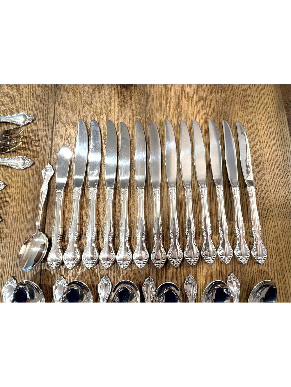Oneida Community Silverplate Flatware Forks Knives Spoons 12 Servings 63 Pc - Picture 6 of 16